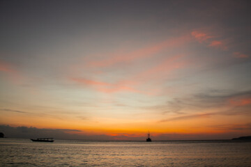 Clouds with warm light in the afternoon