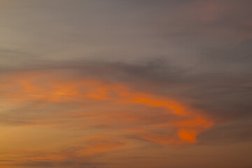 Clouds with warm light in the afternoon