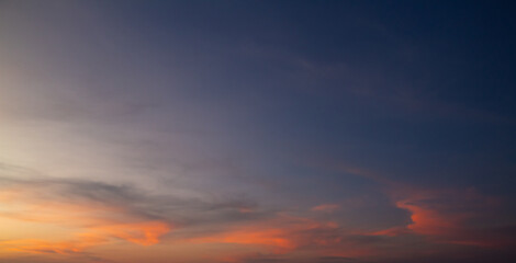 Clouds with warm light in the afternoon