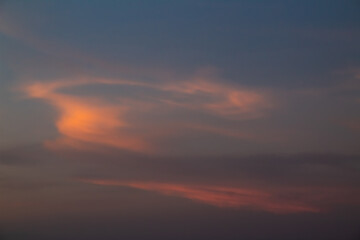 Clouds with warm light in the afternoon