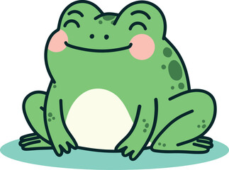 Cute frog cartoon illustrations 