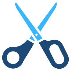 Scissor Solid Color Icon Design Vector