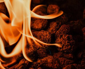 Macro Shot of Burning Fire