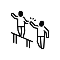 Fototapeta premium Black solid icon for trust