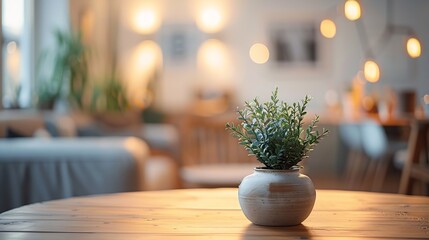 Fototapeta premium Defocus blurred abstract background of scandinavian interior : Generative AI