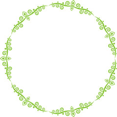 The leaf Boarder frame for decor or  natural concept.