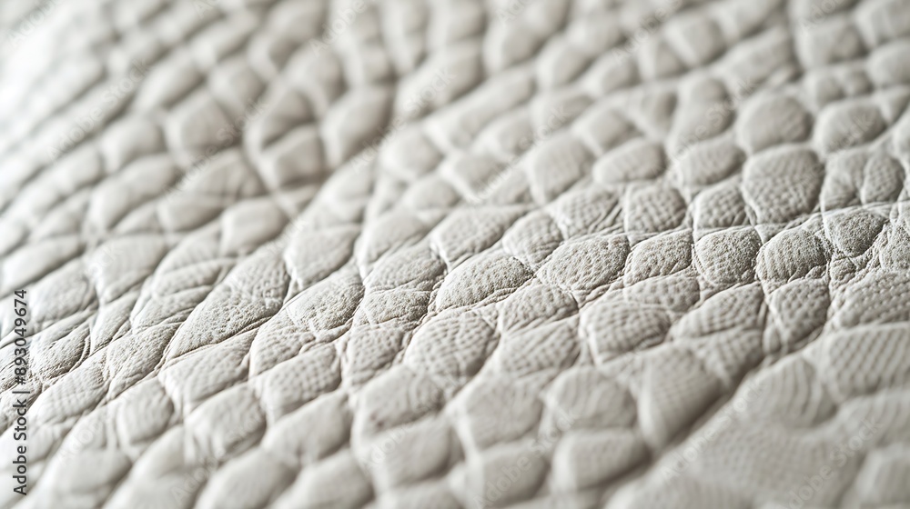 Poster closeup artificial leather white colour for texture background top view : generative ai