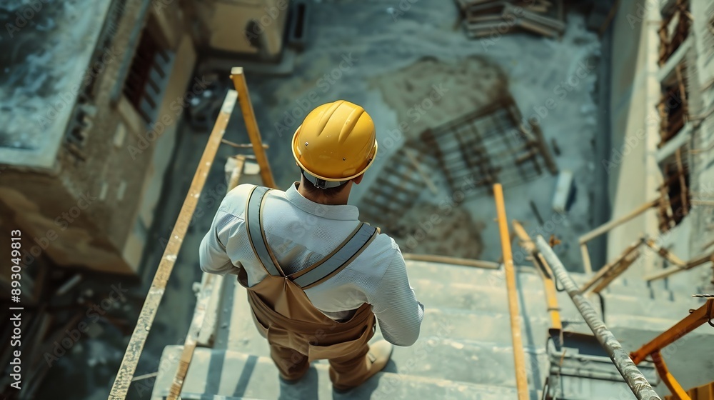 Poster Builder inspection consultancy Inspector checking material and structure in construction : Generative AI