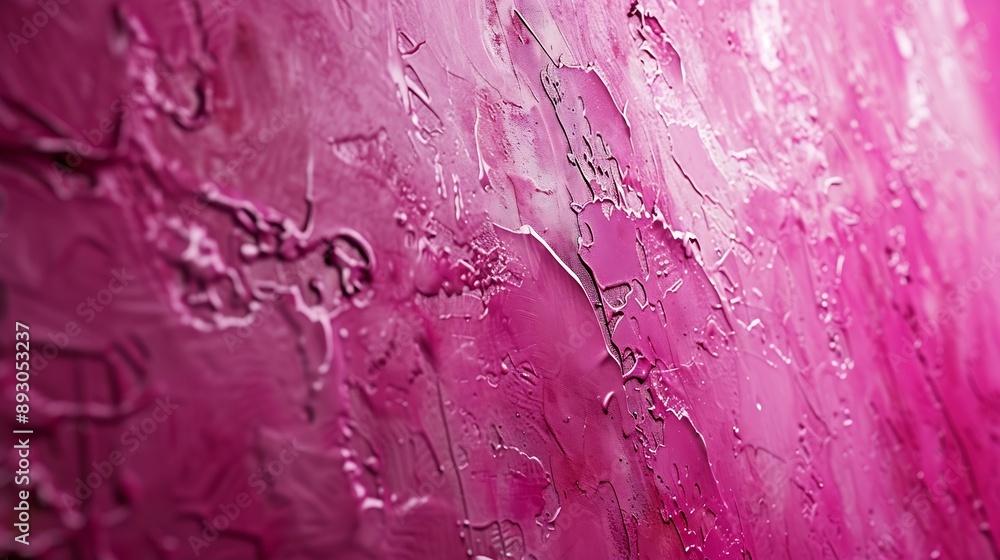 Poster Abstract viva magenta painted texture as background with copy space Shiny pattern in trendy color 2023 year Viva Magenta Vintage blank backdrop : Generative AI