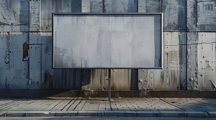 Obraz premium Blank Billboard Mockup on Street Wall : Generative AI