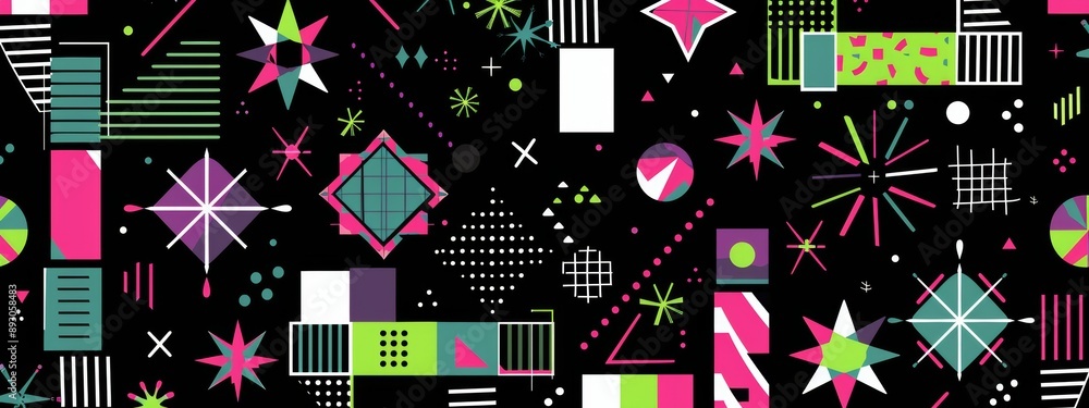 Aufkleber modern and simple geometric pattern in vector style.