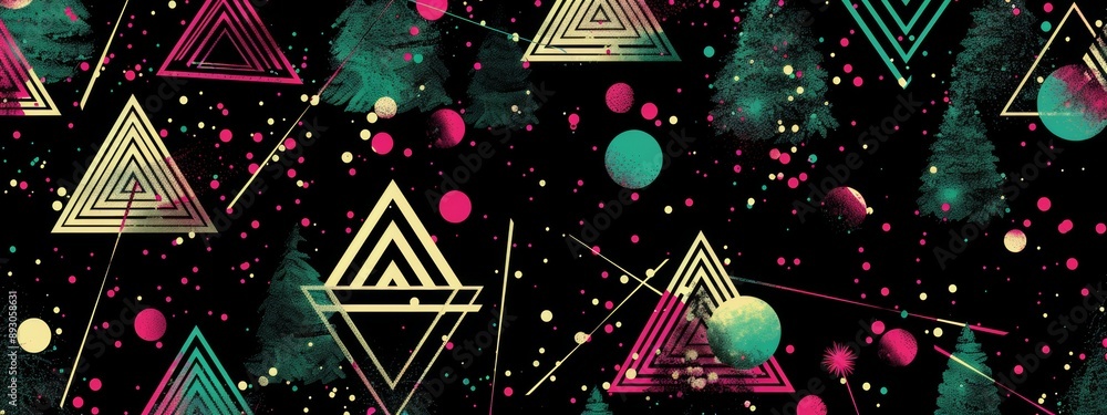 Poster modern and simple geometric pattern in vector style.