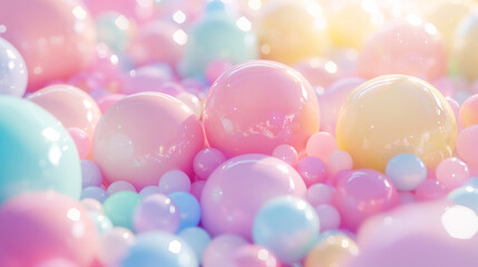 パステルカラーのボールの背景 