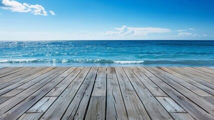 Wooden deck at the seaside