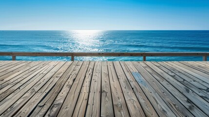  Wooden deck at the seaside
