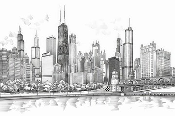 Fototapeta premium illustration building city