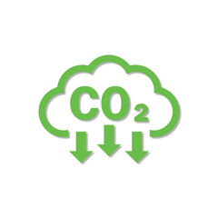 CO2 carbon dioxide cloud png icon on white background, Eps10
