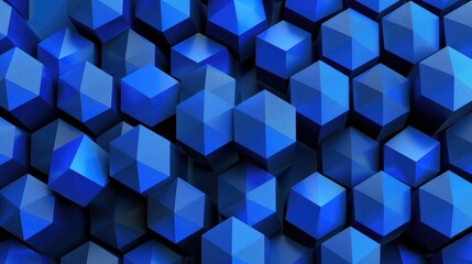 Dynamic geometric pattern with floating 3D cubes and shadows
