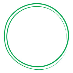 Hand draw circle with green color