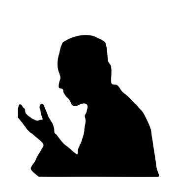 recommend clip art: silhouette or illustration of a Muslim praying