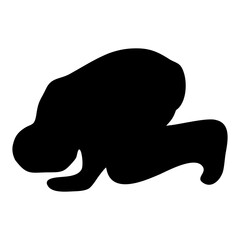 silhouette or illustration of the prostration movement