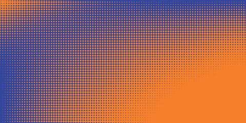 Abstract dots halftone orange purple colors pattern gradient texture background.