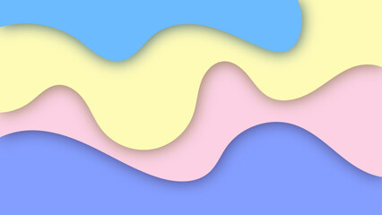 Abstract paper cut shape wave background