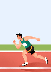 Obraz premium running person vector