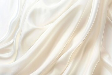 A smooth, white fabric drapes in gentle folds, catching the light to create a luminous and ethereal scene