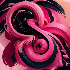 pink black abstract background Gerenative AI