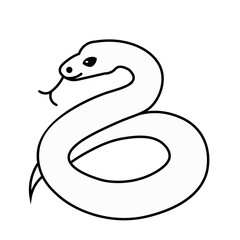 シンプルな蛇の線画