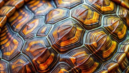A close-up of a turtle's textured shell, highlighting the unique patterns and colors that make each turtle distinctive.