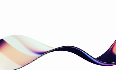 colorful natural technology wave on white background