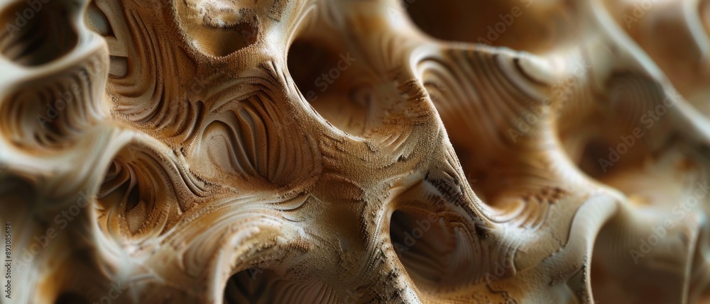 Poster intricate patterns and textures on a natural object. ai.