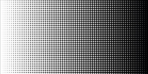 Dot white black pattern gradient texture background. Abstract pop art halftone and retro style.