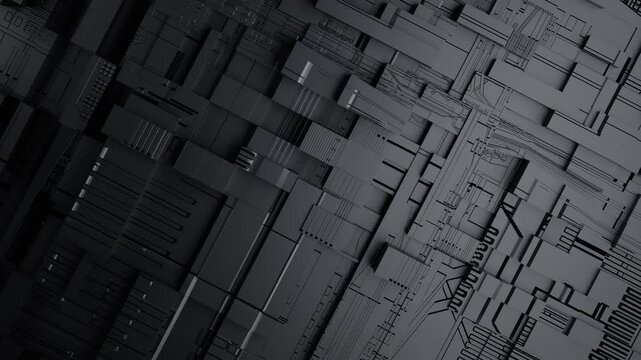 Abstract background 3D rendering basic geometry shape futuristic technology concept
