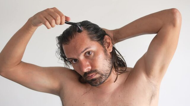 man with hair loss problems, Derma Roller For Hair Loss, stop balding
