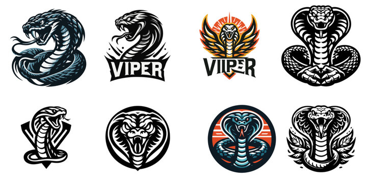 viper logo icon vector illustration, isolated on transparent background
