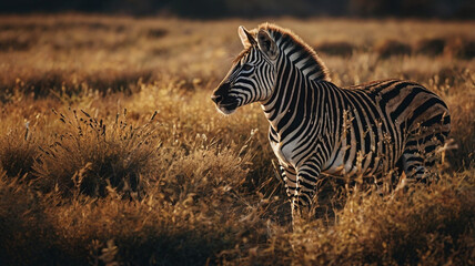 Zebra at dawn abstract background 
