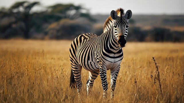 zebra in the wild abstract background 