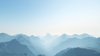 Obraz premium Misty Mountain Range with Copyspace