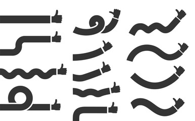 Hands showing thumbs up gesture, vector eps10 illustration