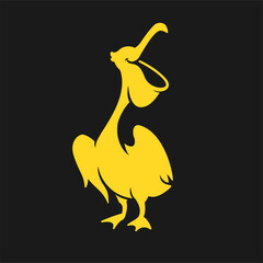 pelican silhouette vector design