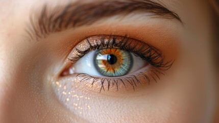 Obraz premium Close-up of Eye with Makeup