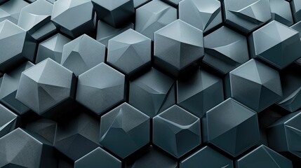 Geometric wallpaper with a repeating pattern of interconnected hexagons