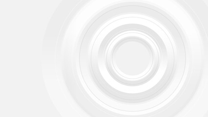 Obraz premium White grey geometric tech background with abstract minimal circles. Vector concept design