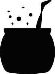 illustration of a poison halloween with spoon