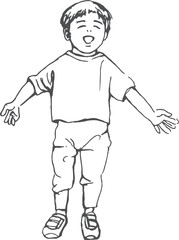 笑う子供　Laughing child　スマイル　Smile　kids 白黒
Black and White　laugh