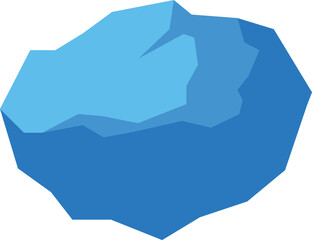 Blue rock element floating, perfect for design projects related to nature, geology, or video games