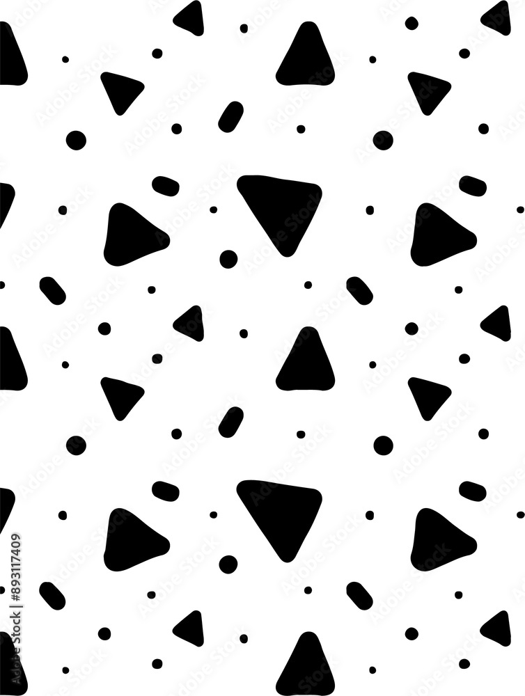 Poster abstract seamless pattern with triangle symbols. creative leopard backdrop. vector illustration on w
